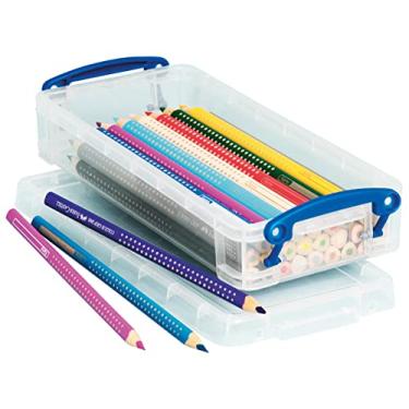 Imagem de Caixa de armazenamento de plástico realmente útil, transparente de 0,55 litros (pacote com 10)