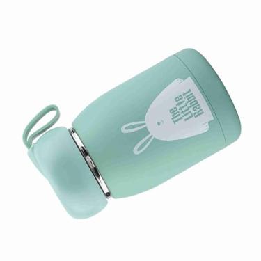Imagem de Cosiki Caneca de Copo de Vácuo Com Padrão de Coelho Adorável de Aço Inoxidável à Prova de Vazamento Garrafa de água Isolada para Viagens, Escola 1 * Copo de Vácuo (Verde)