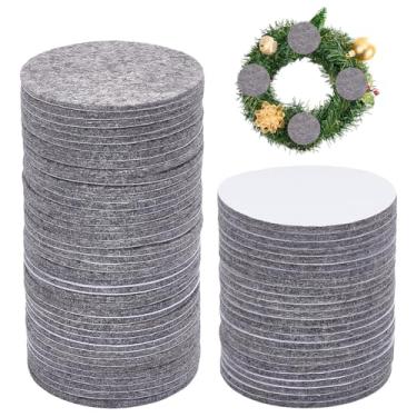Imagem de OLYCRAFT 60 peças de protetor de porta de guirlanda cinza de 7,6 cm, almofadas adesivas de feltro para guirlandas, guirlandas, suporte para decoração de guirlanda, decoração de guirlanda de Natal