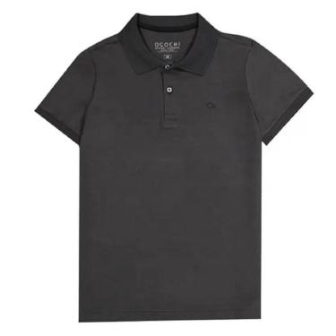Imagem de Camisa Polo Slim Manga Curta Masculina Ogochi 007494035 Cinza-Masculino