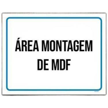Imagem de Kit 10 Placas Ambiente - Área Montagem De Mdf