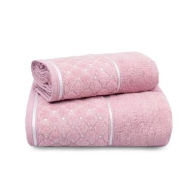 Imagem de Toalha De Banho E Rosto 2 Pçs Aveludada Safira Appel