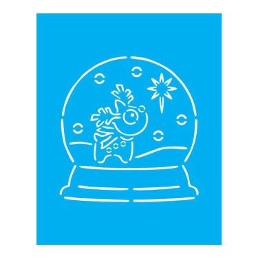 Imagem de Stencil Tamako Globo Neve - 20X25Cm - Ref B658