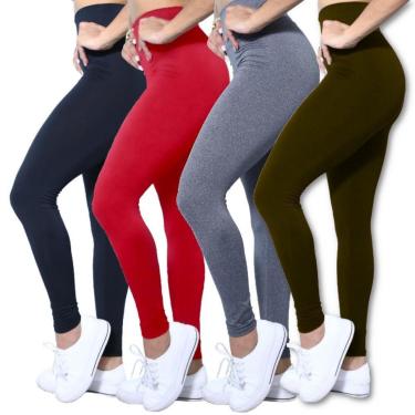 Imagem de Kit 4 Calças Legging Heide Ribeiro Suplex Cintura Alta-Feminino