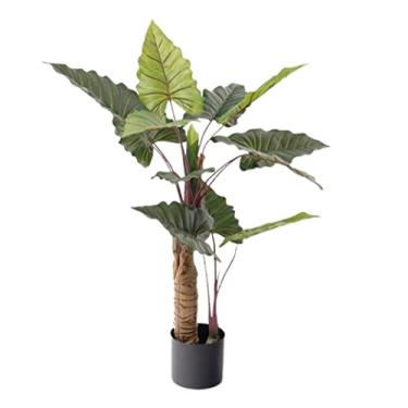 Imagem de SLGGPJBU Plantas falsas planta artificial interior exterior árvore artificial em vaso árvore falsa com folhas verdes tronco natural planta falsa para sala de estar canto decoração plantas artificiais