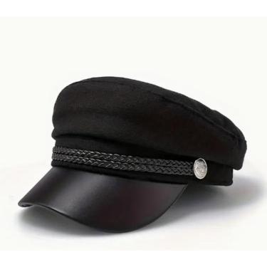 Imagem de Boina Feminina Militar Vintage Chapéu Quepe Estilo Britãnico Retrô-Feminino