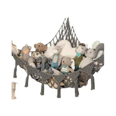 Imagem de Rede De Armazenamento De Pelúcias Gigante: Decoração De Parede Para Qu