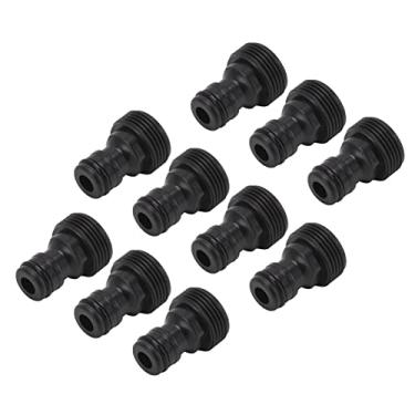Imagem de 10 peças de bocal de conexão rápida, rosca macho G3/4 adaptador de conector rápido de mangueira de 25 mm, com plástico, para irrigador de jardim, trailer, barco, conexão de tubulação de água