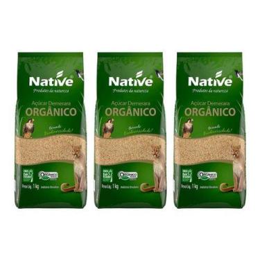 Imagem de Açúcar Orgânico Demerara Native 1kg - Kit Com 3un