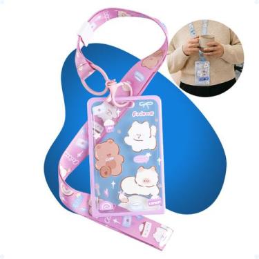 Imagem de Protetor Porta Bilhete Único Crachá Transparente Cordão Fofo - Hxt, Ro
