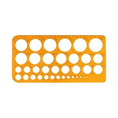 Imagem de Estêncil Circular 22/36 Para Pintura, Desenho, Quilling, Régua E Ferra