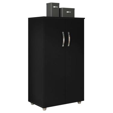Imagem de Armário Organizador Multiuso Rosana 2 Portas Preto - Desk Design