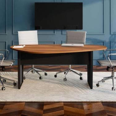 Imagem de Mesa Orgânica 1,83m x 1,00m para Reunião com Pés em Metal F5 Office - 