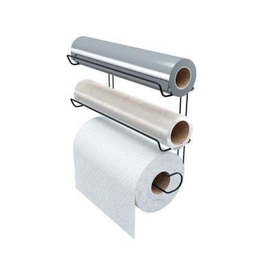 Imagem de Porta Papel De Parede Triplo Para Rolos - Stolf Preto