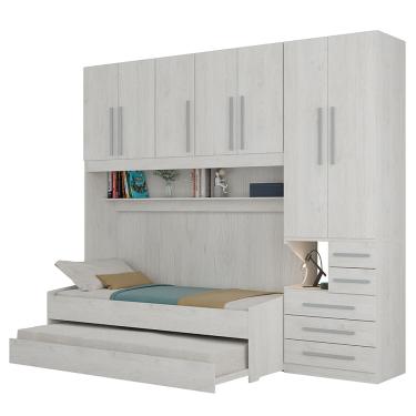 Imagem de Quarto de Solteiro sem as Camas com Guarda-Roupa 1326SD Carvalho Claro