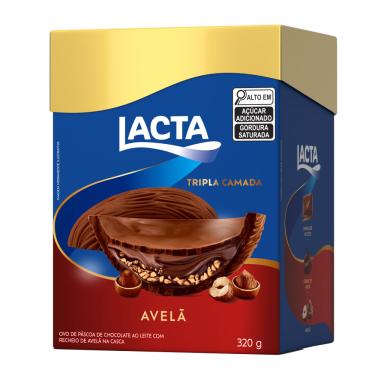 Imagem de Ovo de Páscoa Lacta Tripla Camada Avelã 320g
