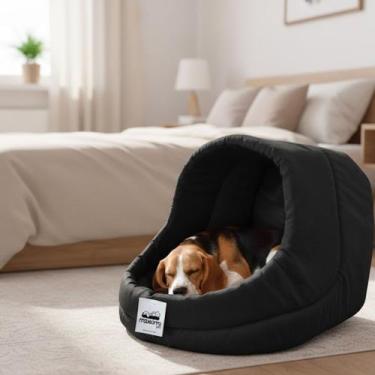 Imagem de Cama Suede Iglu Luxo Caes Gato Lavavel Casinha Preto Oferta - - Maxxim