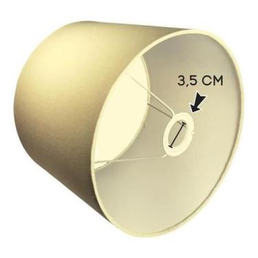 Imagem de Cúpula De Abajur Luminária Tecido Cônica 18X22X18 - Cru - Om Luz