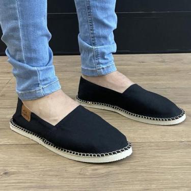 Imagem de Alpargatas Feminina Espadrille Em Lona Respirável Farmfun, Preto, Bran