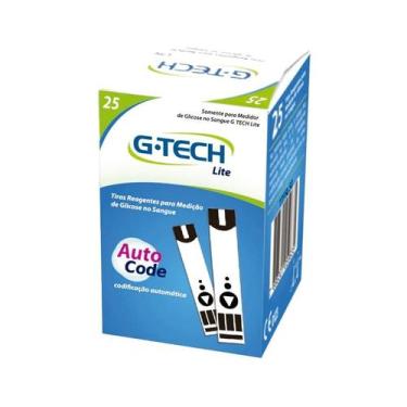Imagem de Tiras Reagentes para Medição de Glicose G-Tech Lite 25 Unidades