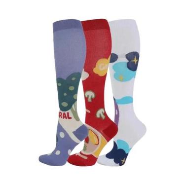 Imagem de Meias De Compressão Para Mulheres E Homens, 3 Pares, Altura Do Joelho,