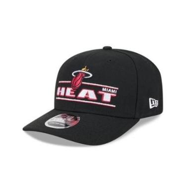 Imagem de BONE NEW ERA 9SEVENTY STRETCH SNAP MIAMI HEAT NBA PRETO-Masculino