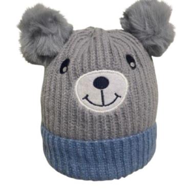 Imagem de touca gorro de frio infantil de pompom bichinho para menino menina for