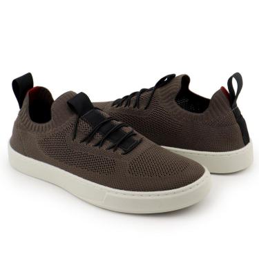 Imagem de Tênis Knit Casual Masculino Slip On Malha Respirável Sem Cadarço Super Leve e Confortável-Masculino