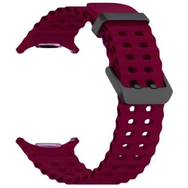 Imagem de Pulseira Poolsy Silicone Compatível Com Samsung Galaxy Watch 7 Ultra 4