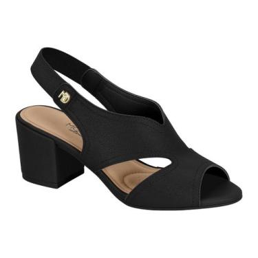 Imagem de Sandália Feminina Modare Ankle Boot Salto Médio Calce Fácil, Preto, 37