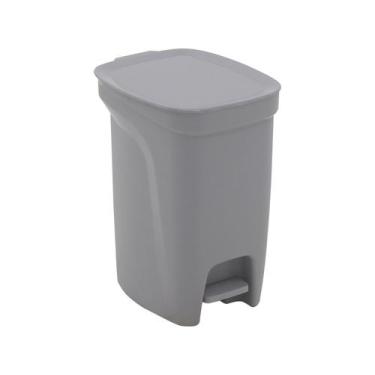 Imagem de Lixeira Cesto Para Banheiro Cozinha Escritorio Grande Com Pedal 10 Lit