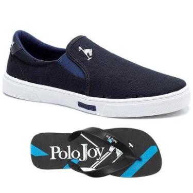 Imagem de Kit Tênis Iate Lona + Chinelo Polo Joy Masculino-Masculino