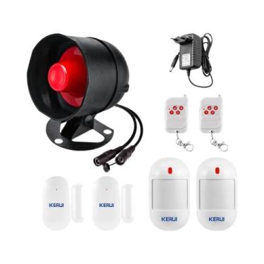 Imagem de Kit De Sistema De Alarme Residencial KERUI WIFI 110db Com Sensor De Mo
