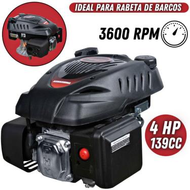 Imagem de Motor Estacionário Kawashima GV-400 Com Eixo Vertical Curto À Gasolina 4 Tempos 4HP 139...