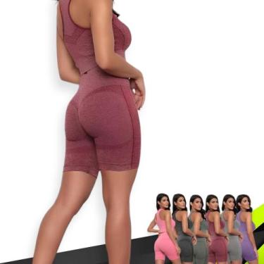 Imagem de SHORT Leg Legging LEVANTA BUMBUM Cintura Alta Fitness Treino Corrida A