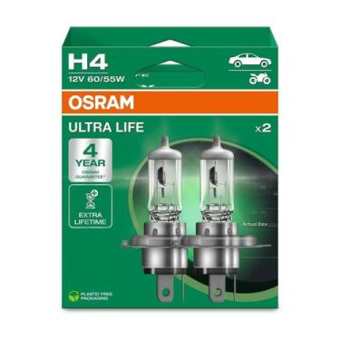 Imagem de Lâmpada Automotiva h4 Osram ultra life 60/55W 12V Farol Alto e Baixo L