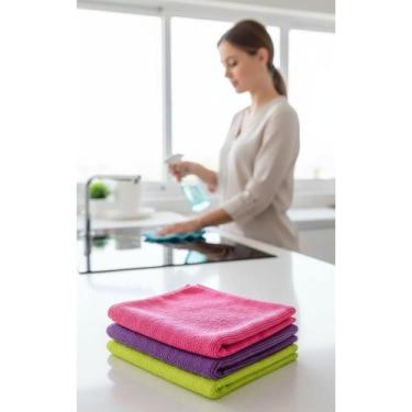 Imagem de 2x Kit 3 Panos Microfibra Multiuso Brilho Impecável - Congratulations 