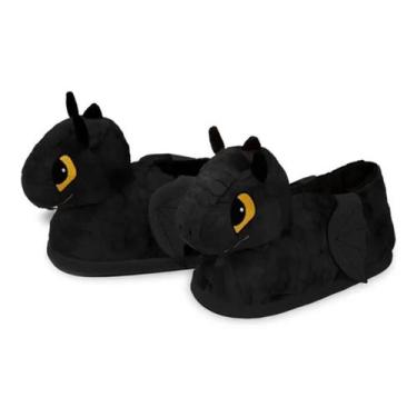 Imagem de Pantufa 3D Dragão Sola Emborrachada Importway Tamanho 39/41 IWP3DD3941