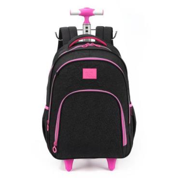 Imagem de Mochila De Carrinho Up4you Preto Com Rosa - Luxcel