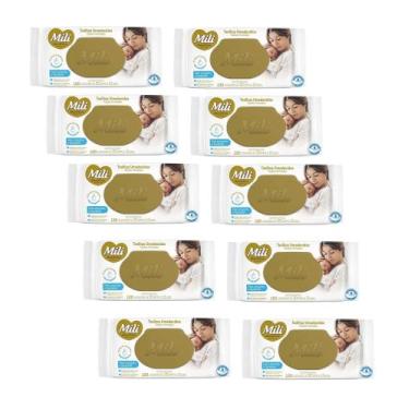 Imagem de Lenço Umedecido Mili Love&Care 10 Pacotes com 100 unidades ( Total 100