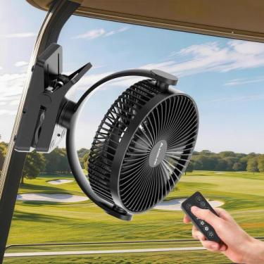 Imagem de Ventilador MAGOLFIN 8" com base magnética e presilha, bateria de 12000