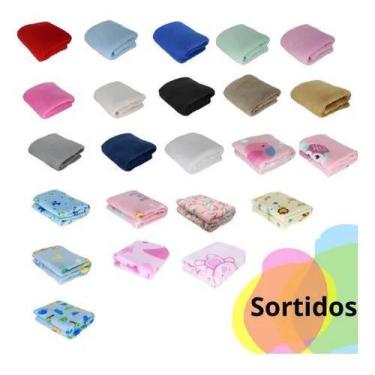 Imagem de Kit 5 Mantas Bebe MicroFibra Confort  90x110cm - Pequenos Defeitos - 1
