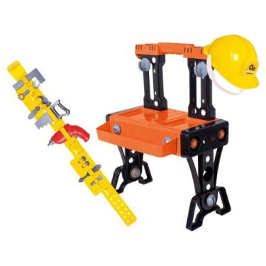 Imagem de Bancada de Ferramentas Infantil Mega Oficina - Samba Toys 45 Peças com