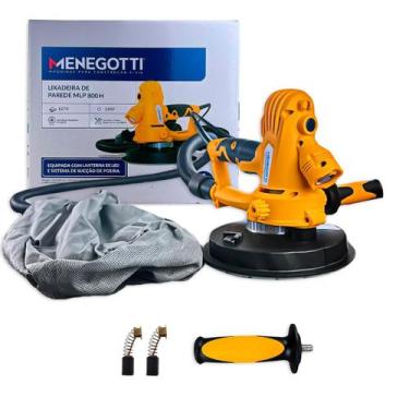 Imagem de Lixadeira de Parede e Teto 800W Menegotti MLP800H Com LED e Aspirador,