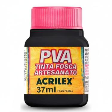 Imagem de Tinta PVA Fosca Preta 37ml- Acrilex
