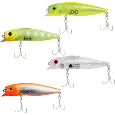 Imagem de Kit 4 Isca Artificial Brava 90 Meia Água 9 cm 11g - - Marine Sports