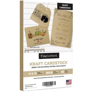 Imagem de Papel de cartolina S Impressão superfina marrom Kraft 11x17 216gsm - S