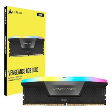 Imagem de Memória Ram Gamer 16GB Corsair Vengeance RGB 1x16GB DDR5 5600Mhz CL40 