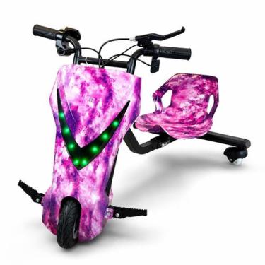 Imagem de Triciclo Drift Elétrico Infantil 250W Drift Trike Suporta 100kg LED Fr