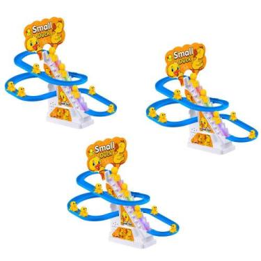 Imagem de Kit 3 Brinquedo Pista De Patinhos Small Duck Infantil C Luz